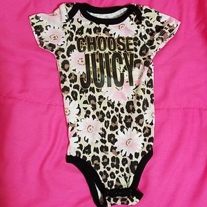 New Juicy Couture leopard onsie 0-3 months